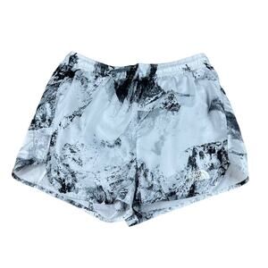 THE NORTH FACE Black White Abstract Tie Dye Running Shorts Women's Size Medium